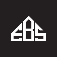 EBS letter logo design on black background. EBS creative initials letter logo concept. EBS letter design.