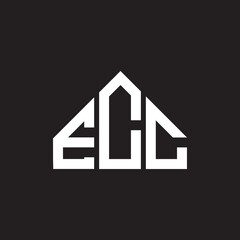 ECC letter logo design on black background. ECC creative initials letter logo concept. ECC letter design.