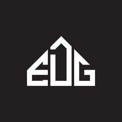 EDG letter logo design on black background. EDG creative initials letter logo concept. EDG letter design.