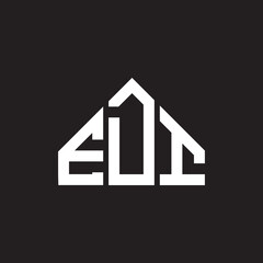EDI letter logo design on black background. EDI creative initials letter logo concept. EDI letter design.