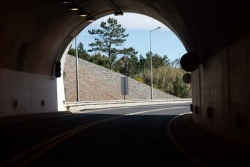 Strassentunnel Autobahntunnel Madeira Portugal
