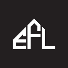EFL letter logo design on black background. EFL creative initials letter logo concept. EFL letter design.