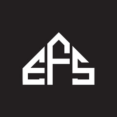 EFS letter logo design on black background. EFS creative initials letter logo concept. EFS letter design.