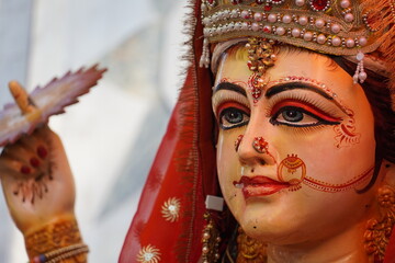 maa durga close-up face image