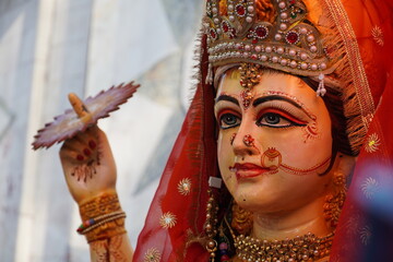 maa durga close-up face image