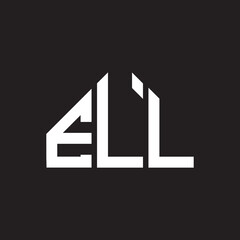 ELL letter logo design on black background. ELL creative initials letter logo concept. ELL letter design.