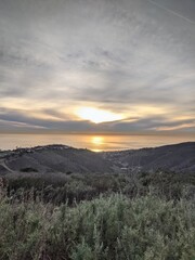 sunset in the mountains