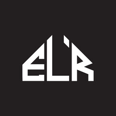 ELR letter logo design on black background. ELR creative initials letter logo concept. ELR letter design.