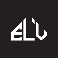 ELV letter logo design on black background. ELV creative initials letter logo concept. ELV letter design.