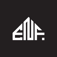 ENF letter logo design on black background. ENF creative initials letter logo concept. ENF letter design.