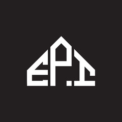 EPI letter logo design on black background. EPI creative initials letter logo concept. EPI letter design.