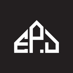 EPJ letter logo design on black background. EPJ creative initials letter logo concept. EPJ letter design.