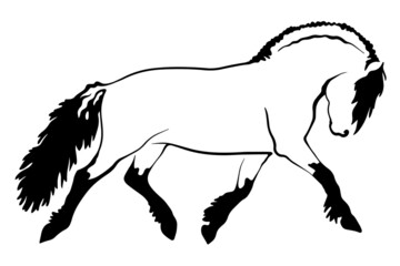 vector Norwegian horse logo