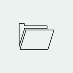 folder icon vector illustration and symbol for website and graphic design