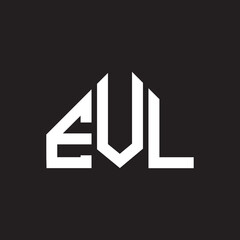 EVL letter logo design on black background. EVL creative initials letter logo concept. EVL letter design.