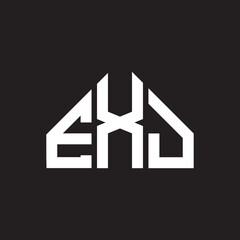 EXJ letter logo design on black background. EXJ creative initials letter logo concept. EXJ letter design.