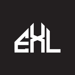 EXL letter logo design on black background. EXL creative initials letter logo concept. EXL letter design.