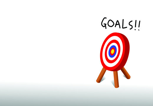 Target board and goals illustration vector, business concept