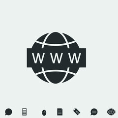 internet www icon vector illustration and symbol for website and graphic design