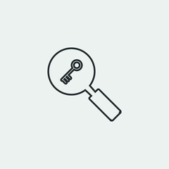 key search icon vector illustration and symbol for website and graphic design