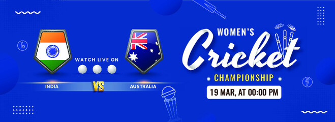 Obraz na płótnie Canvas Women's Cricket World Championship Concept. 