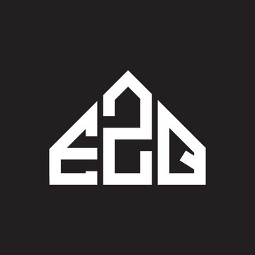 EZQ letter logo design on black background. EZQ creative initials letter logo concept. EZQ letter design.