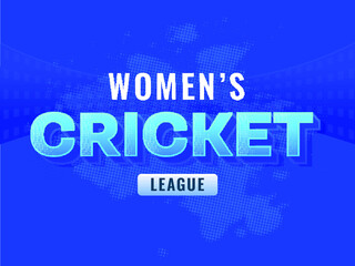Women's Cricket World Championship Concept. 
