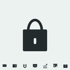 lock pad icon vector illustration and symbol for website and graphic design