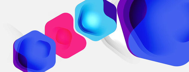 Color arrow shapes on white backdrop. Minimal geometric abstract background. Vector illustration for wallpaper banner background or landing page