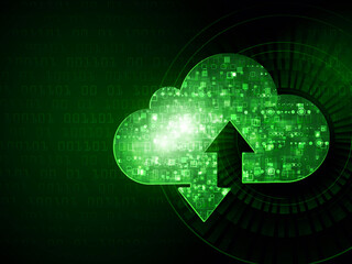 Obraz premium 2d rendering cloud with uploading downloading arrow 
