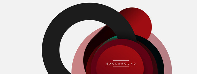 Circle and round shapes abstract background. Vector illustration for wallpaper banner background or landing page