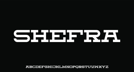 SHEFRA, MODERN SERIF URBAN FONT ALPHABET VECTOR
