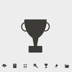 trophy icon vector illustration and symbol for website and graphic design