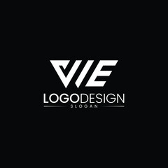Obraz premium VIE lettering logo is simple logo design Vector, VIE logo design