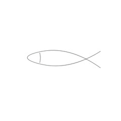 Fish, christian sign vector illustration