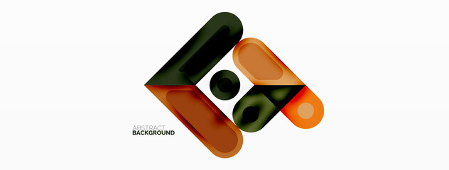 Square and circle minimal abstract background. Vector illustration for wallpaper banner background