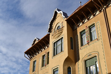 Bown window of the Stern palace in Oradea, Romania