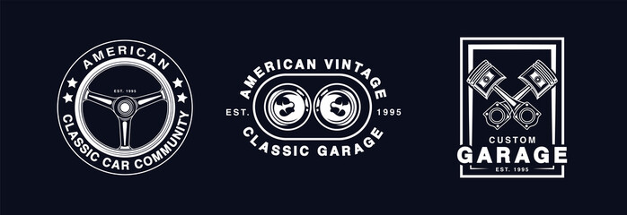 Classic Garage  badge vector design