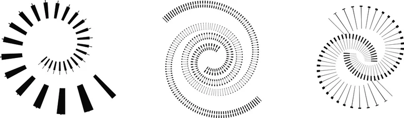 Foto auf Acrylglas Lines in Circle Form . Spiral Vector Illustration .Technology round. Wave Logo . Design element . Abstract Geometric shape . © miloje