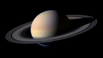 Planet Saturn and his spectacular rings. Elements of this image were furnished by NASA.