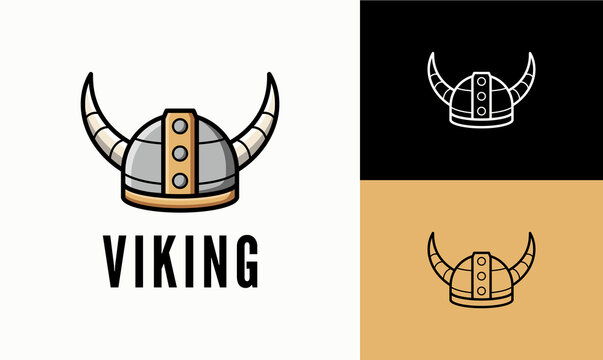 viking helmet logo suitable for esport logo, viking helmet vector.