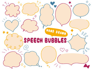 手描きの吹き出しセット