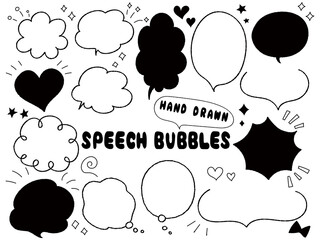 手描きの吹き出しセット