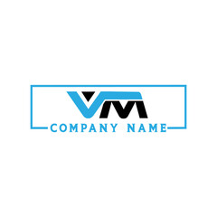 Initial VM  letter logo template vector Design	