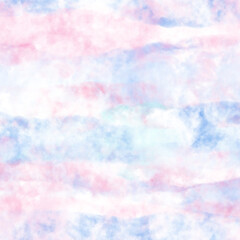 春用の水彩にじみ抽象正方形バナー）ピンク・水色・紫の波　ナチュラル　テンプレート　絵の具