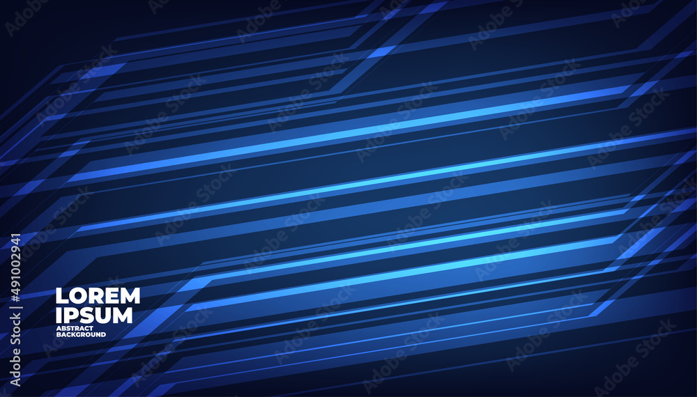 Wall mural blue background with abstract geometric shapes modern element for banner, presentation design and fl