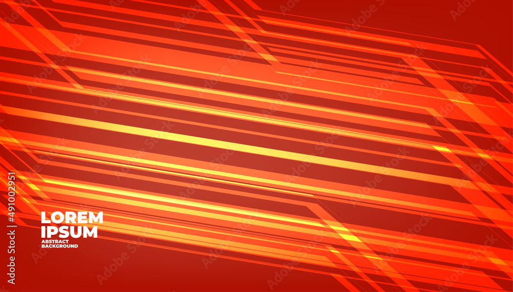 Wall mural red background with abstract geometric shapes modern element for banner, presentation design and fly