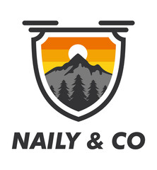 drone logo, drone community logo, drone team logo, drone in mountain logo