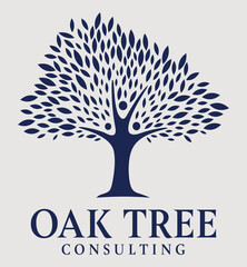 oak tree logo, consulting logo, business consulting logo