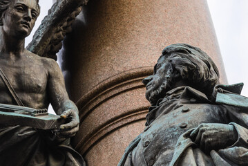 LVIV, UKRAINE - February, 2022:  Monument To Adam Mickiewicz.
